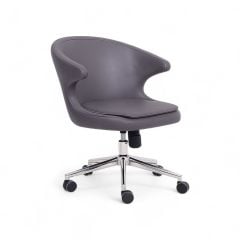 Koket Antrasit Deri Çalışma Koltuğu