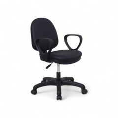 Worky Siyah Deri Ofis Çalışma Koltuğu