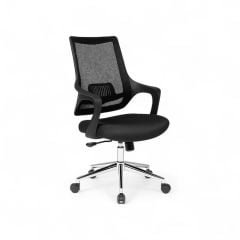 Vinasa Siyah Deri Çalışma Koltuğu