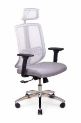 Paris Gri Fileli Yönetici Koltuğu