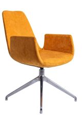 Sote Turuncu Süet Deri Bekleme Koltuğu