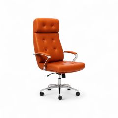 Enorm Kahverengi Süet Deri Yönetici Koltuğu