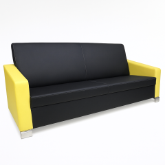 Z-400 Siyah Deri Ofis Kanepesi