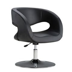 C-46 Siyah Deri Cafe Koltuğu