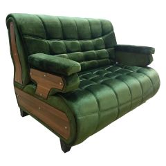 Jaguar Yeşil Kumaş Ofis Kanepesi