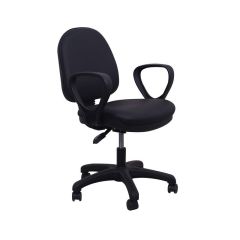 Worky Siyah Deri Ofis Çalışma Koltuğu