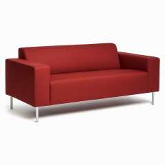 H-98 Kırmızı Kumaş Ofis Kanepesi