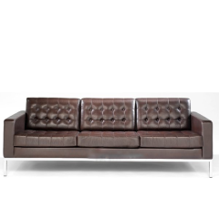 Terka Kahverengi Deri Ofis Kanepesi