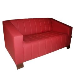 Liya-2 Kırmızı Deri Ofis Kanepesi