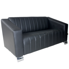 Liya Siyah Deri Ofis Kanepesi