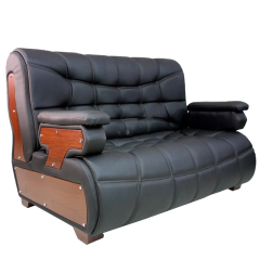 Jaguar Siyah Deri Ofis Kanepesi