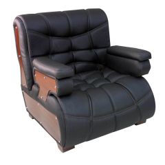 Jaguar Siyah Deri Ofis Kanepesi