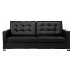 J-1000 Siyah Deri Ofis Kanepesi