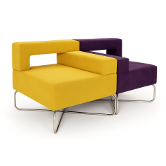 Pcs Sarı Kumaş Ofis Kanepesi