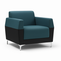 Ahenk Mavi Kumaş Ofis Kanepesi