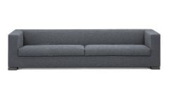 Lisa Gri Kumaş Üçlü Ofis Kanepesi