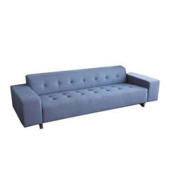 Jasum Mavi Kumaş Üçlü Ofis Kanepesi