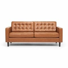 985 Kahverengi Deri Üçlü Bekleme Koltuğu