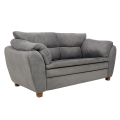 Roza Gri Kumaş İkili Kanepe