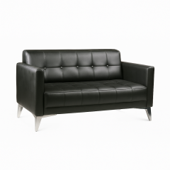 Trend Siyah Deri İkili Kanepe