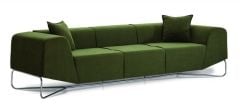 Elite Yeşil Kumaş Üçlü Kanepe Lobi Koltuğu