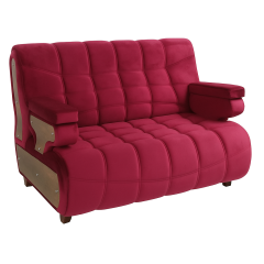 Jaguar Kırmızı Kumaş İkili Ofis Kanepesi