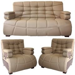 Jaguar Bej Deri Ofis Kanepesi