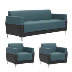 Ahenk Mavi Kumaş Ofis Kanepesi