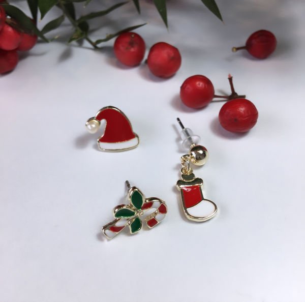 Yeni Yıl Noel 3lü Set Küpe