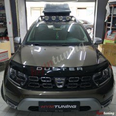 Dacia Duster 2 Kaput Rüzgarlığı Piano Black, 2018 2021, Kaput Koruyucu Maske, Parlak siyah