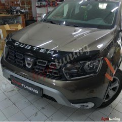 Dacia Duster 2 Kaput Rüzgarlığı Piano Black, 2018 2021, Kaput Koruyucu Maske, Parlak siyah