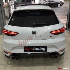 seat leon  mk3 aero tampon flap seti sağ + sol parlak siyah, abs plastik, piano black c tipi köşelik