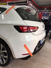 Seat Leon Fr Difüzör Çıkıssız 13-16 Model Uyumlu Piano Black,Parlak Siyah