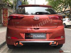 Hyundai İ20 difüzör arka tampon eki egzoz görünümlü düfüzör