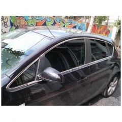 Opel Astra J HB Full Set Krom Cam Çerçevesi, 2009 2015 Arası, Paslanmaz Çelik