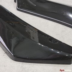 Universal Arka Tampon Flap Seti , Kısa Tampon Başlığı Piano Black, Parlak Siyah ABS Plastik Sağ+Sol