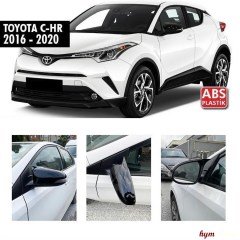 Toyota C-HR Yarasa Ayna Kapağı, 2016 2020, Piano Black CHR Batman Ayna Kapak Parlak Siyah, ABS Plast