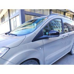 Ford Courier Yarasa Ayna Kapak, 2014 2017, Makyajsız Kasa, Parlak Siyah, ABS PLastik Batman Kapak