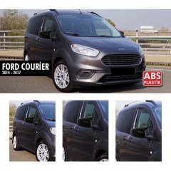 Ford Courier Yarasa Ayna Kapak, 2014 2017, Makyajsız Kasa, Parlak Siyah, ABS PLastik Batman Kapak