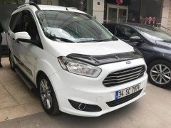 Ford Tourneo Courier Kaput Rüzgarlığı, 2014+ Piano Black Parlak Siyah, Ön Kaput Koruyucu