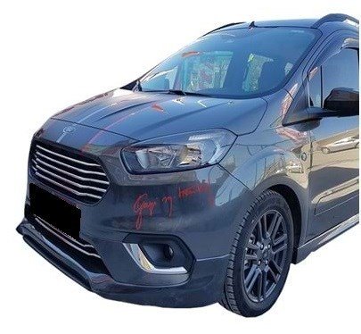 Ford Courier 2018+ makyajlı Tampon Ön Ek, Boyasız, ABS Plastik, Ön Etek Karlık