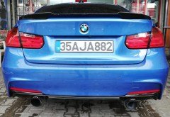 BMW F30 Difüzör, 3.35 Performans, Sağ Sol Tekli Çıkış, Piano Black, M Teknik Tampon