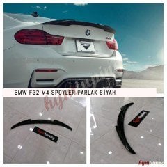 BMW F32 Yarasa Spoiler, Piano Black Boyalı 1. Sınıf ABS A+ Kalite, 4.20 Coupe spoyler M4 Tip