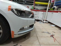 VW Passat B8 Krom Far Üzeri Çıta + Ön Panjur 3 Parça, Paslanmaz Çelik