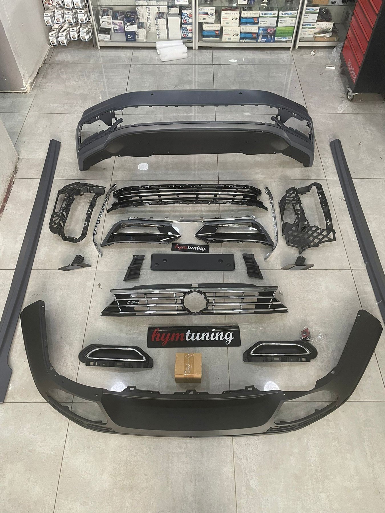 VW Passat B8 Rline Bodykit Seti Ön Tampon Difüzör Marşpiyel, 2015 2018 Uyumlu