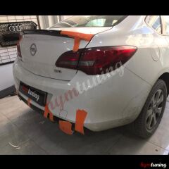 Opel Astra J SD Difüzör OPC Line, Piano Black ABS Krom Egzoz Uçlu, 2012 2018 Parlak Siyah Arka Ek
