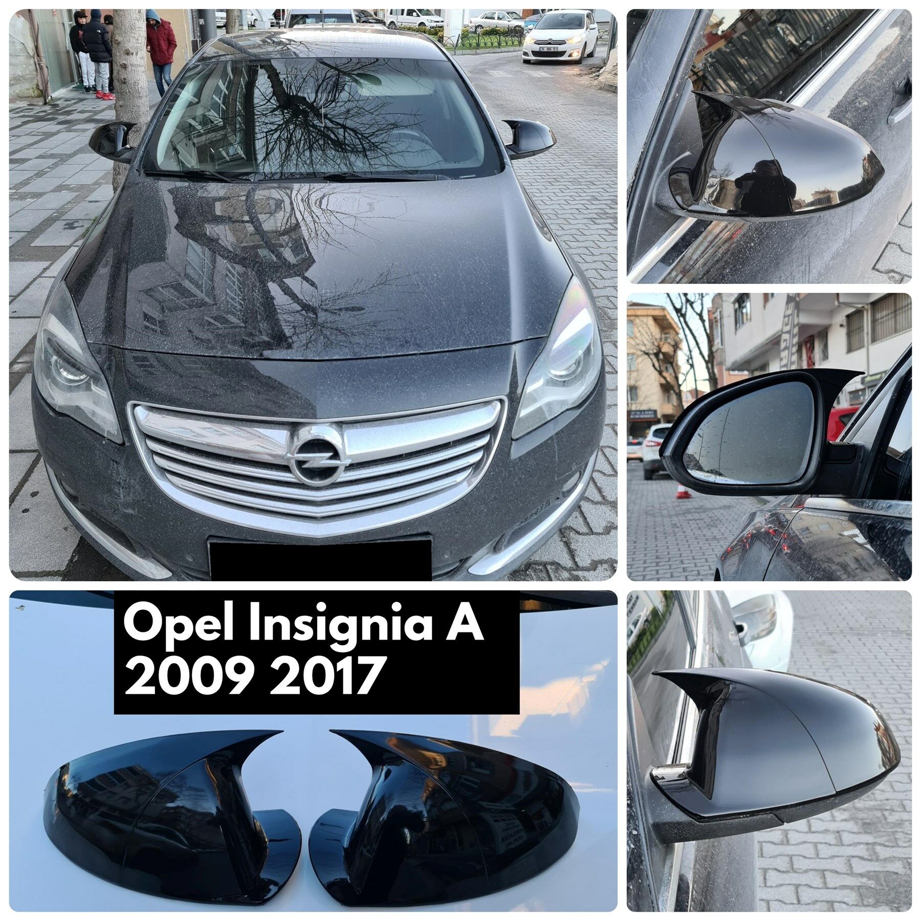 Opel İnsignia Batman Yarasa Ayna Kapağı 2008 2017, Piano Black Parlak Siyah ABS Plastik