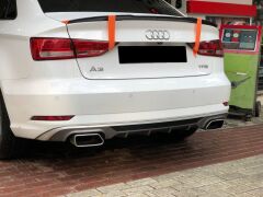 Audi A3 Sedan M4 Yarasa Spoyler, Piano Black Parlak Siyah, ABS Plastik 2013 2020 Uyumlu