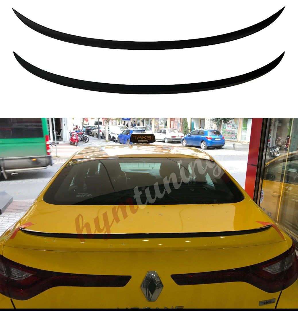 Renault Megane 4 SD İnce Spoiler Piano Black, SERT PLASTİK Arka Bagaj Çıtası