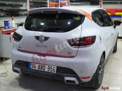 Renault Clio 4 HB Spoyler Beyaz Boyalı, 2012 2019 Uyumlu, Fabrikasyon Beyaz Boyalı